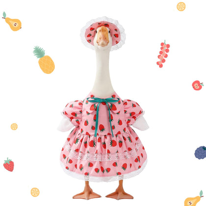 Ngdhkd spring porch goose outfit on 23-inch statue for vibrant outdoor display
