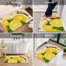 Nialnant lemon mat traps dirt and moisture from shoes