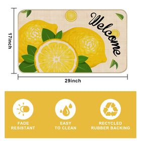 Nialnant lemon doormat low profile design fits under most doors