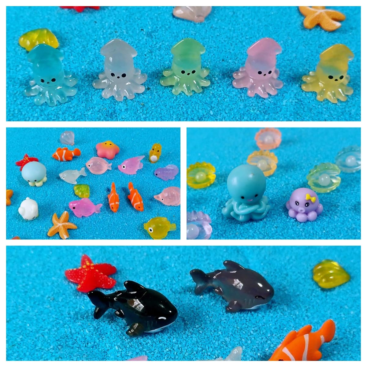 NIBERDA ocean mini resin mermaids charm miniature scenes and cake toppers.
