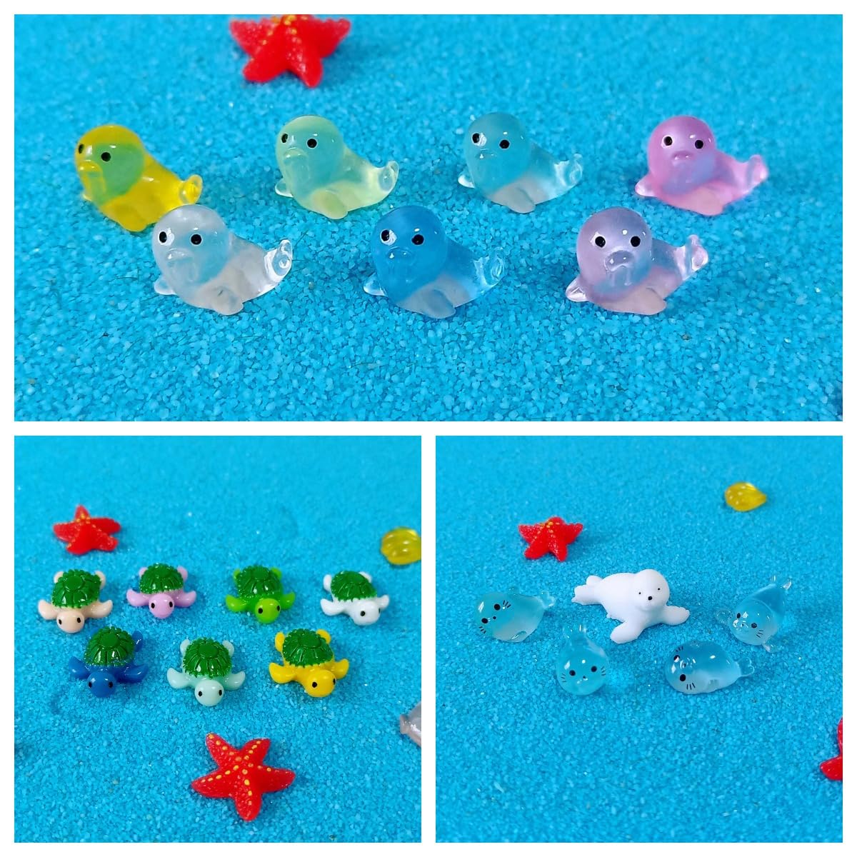 NIBERDA ocean mini resin seahorses enhance whimsical underwater displays.