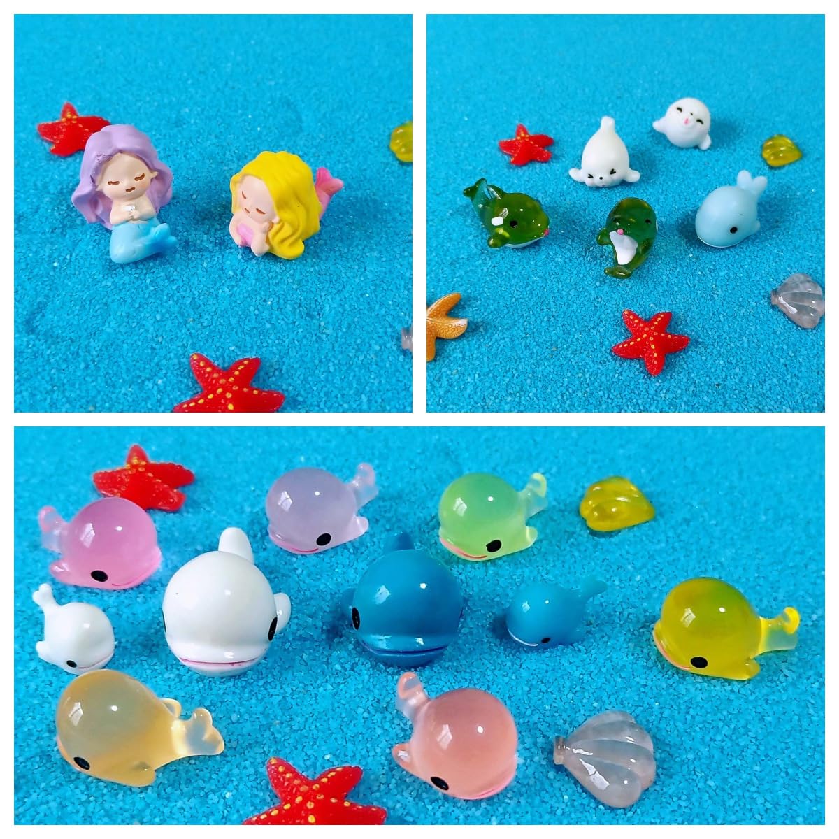 NIBERDA ocean mini resin turtles brighten miniature terrariums and crafts.