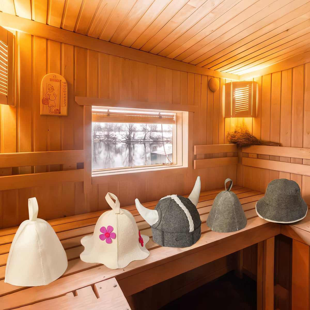 Nicalas gift-ready sauna cap is a thoughtful present.