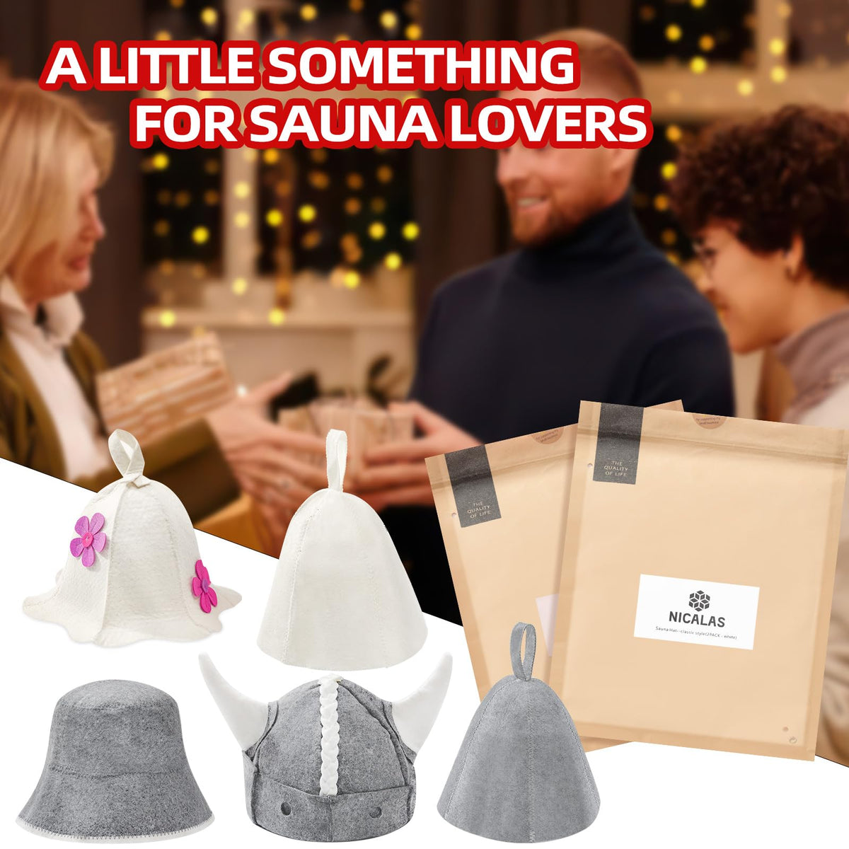Nicalas sauna hat requires cool water hand-wash for longevity.
