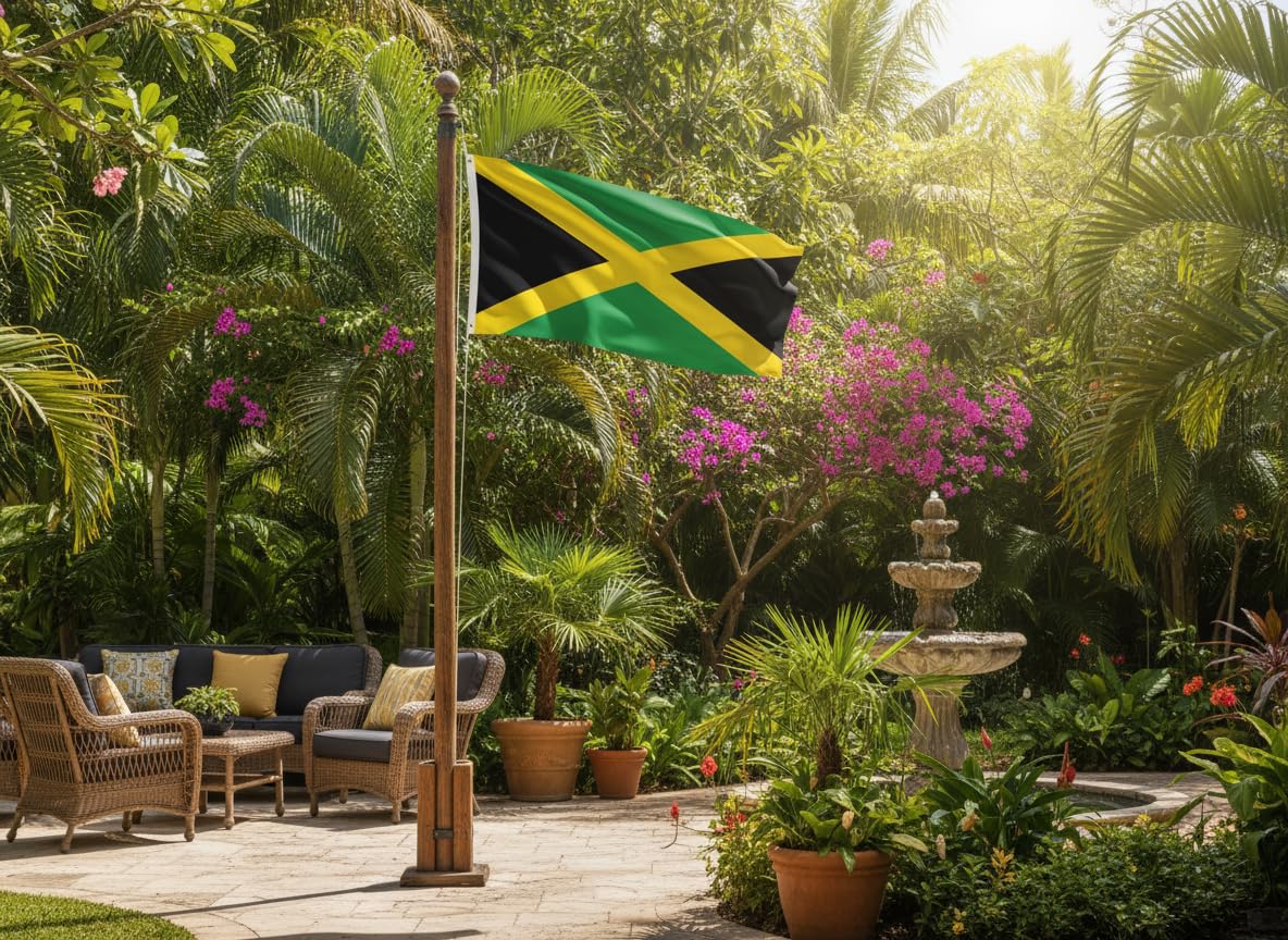 NicceMart Jamaica flag showcases exquisite design for patriotic display