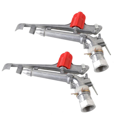 NICCOO 1.5-inch irrigation sprinkler with 360° rotation for wide-area watering.