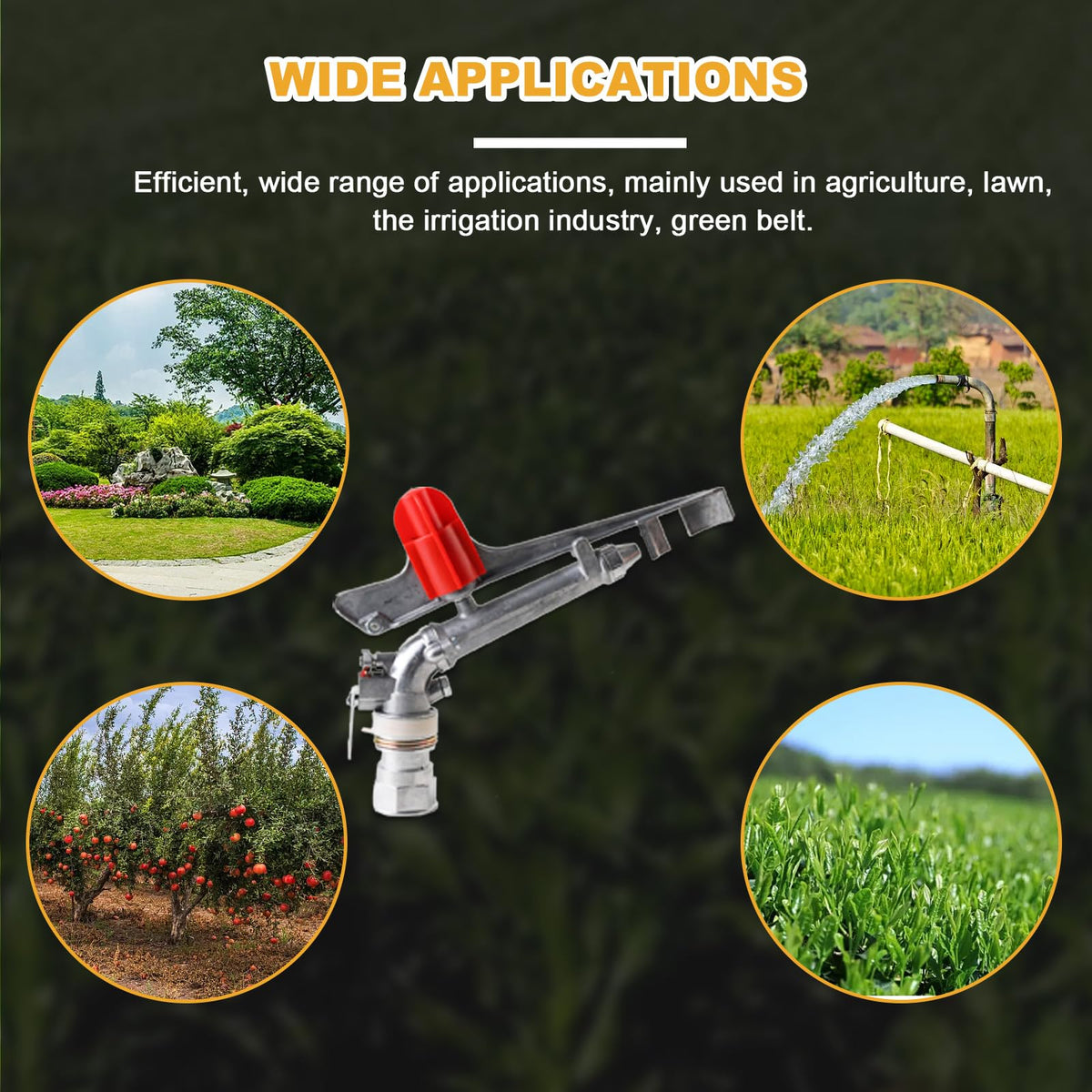 NICCOO pack of 2 sprinklers enables large-area irrigation.