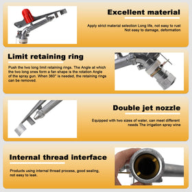 NICCOO wide spray range up to 65–80 m for field coverage.