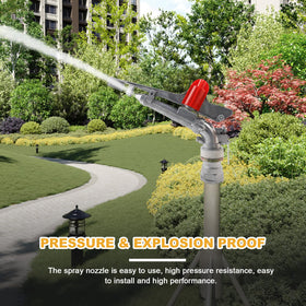 NICCOO wide spray range up to 130 ft for expansive watering