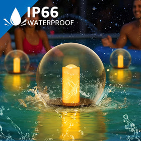 NiceBuy durable ABS plastic floating candle brightens ponds and gardens