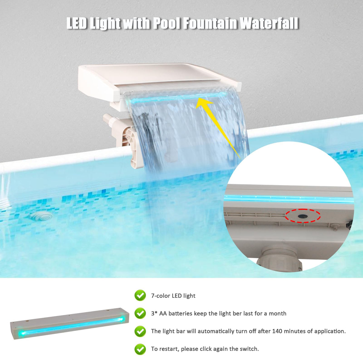 NICENICY 7-color LED creates dynamic lighting for parties or peaceful evenings.