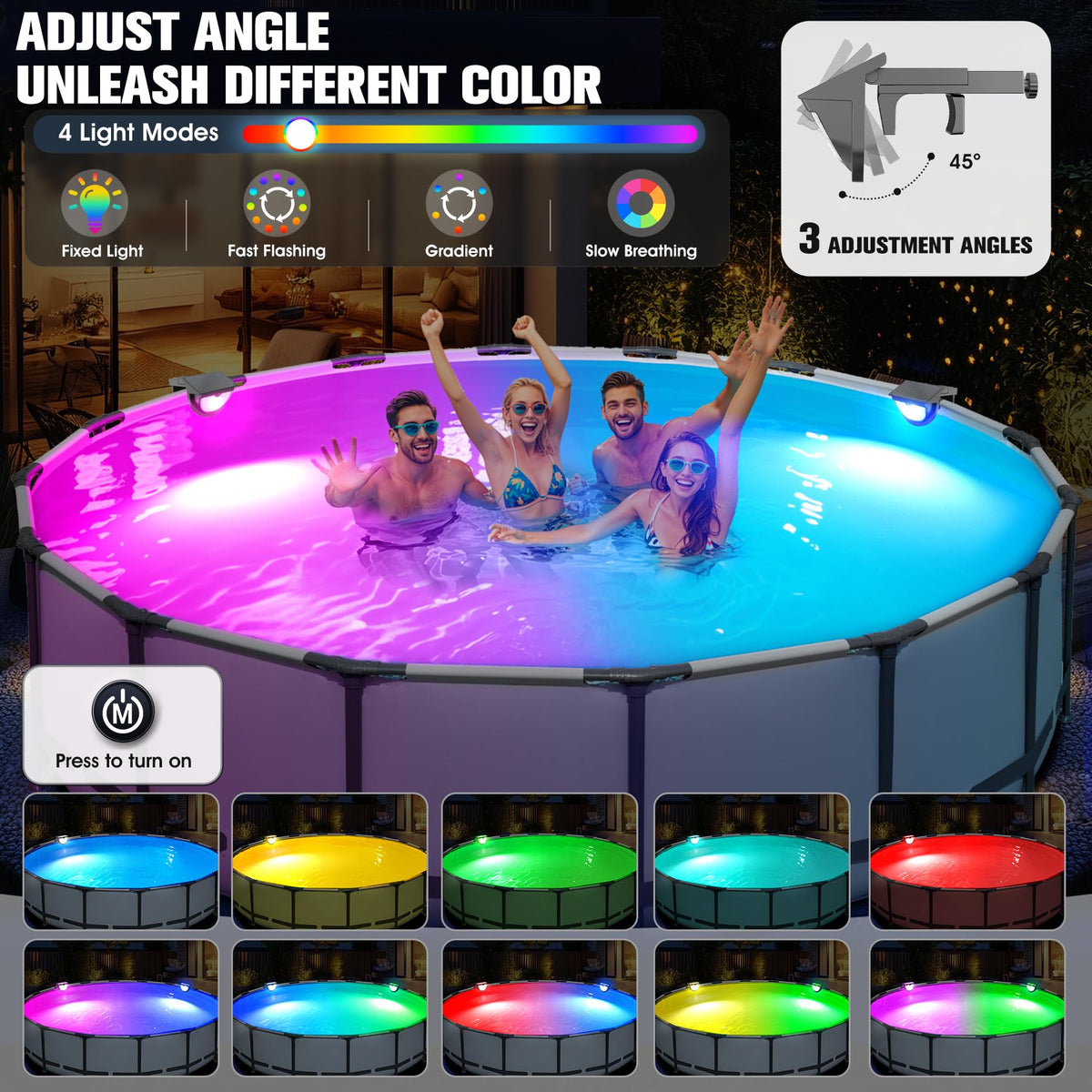 Niceput frame-pool stand lights deliver easy, secure installation.