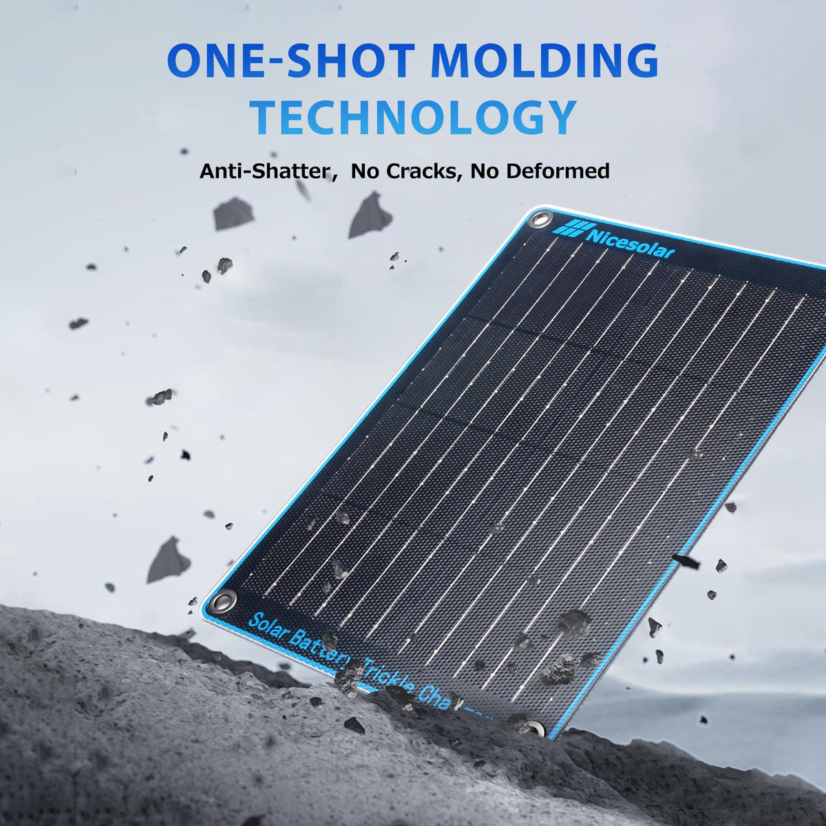 Nicesolar 10W ETFE waterproof panel suited for rain or shine.