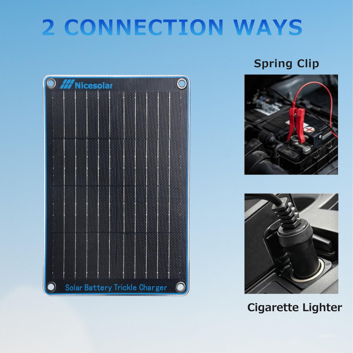 Nicesolar 10W portable and lightweight charger for on-the-go charging.