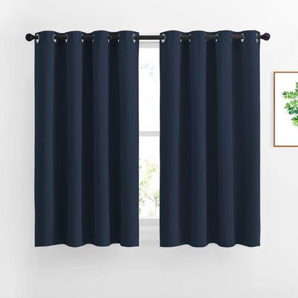 NICETOWN blackout curtain panel closeup shows dense fabric and polished grommets for a refined look
