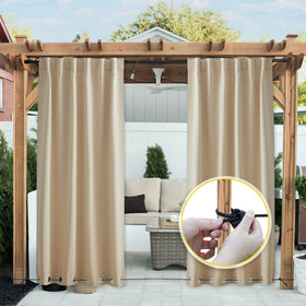 NICETOWN ready-made two-panel set includes fixing rope for quick setup