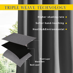 NICETOWN rope included for easy fixed installation on standard rods