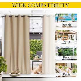NICETOWN weighted design reduces curtain flapping in breezy conditions