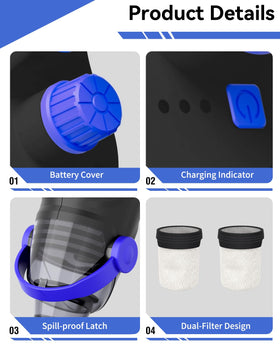Nichro vacuum head mode targets stones and pinecones for detail cleaning