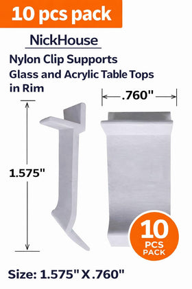 NickHouse white nylon clip keeps top steady without screws during outdoor use