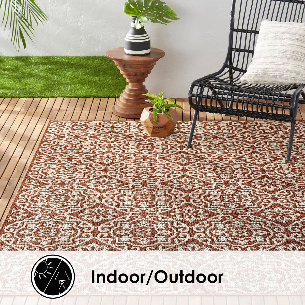 Low-pile design enables easy cleaning in high-traffic zones.