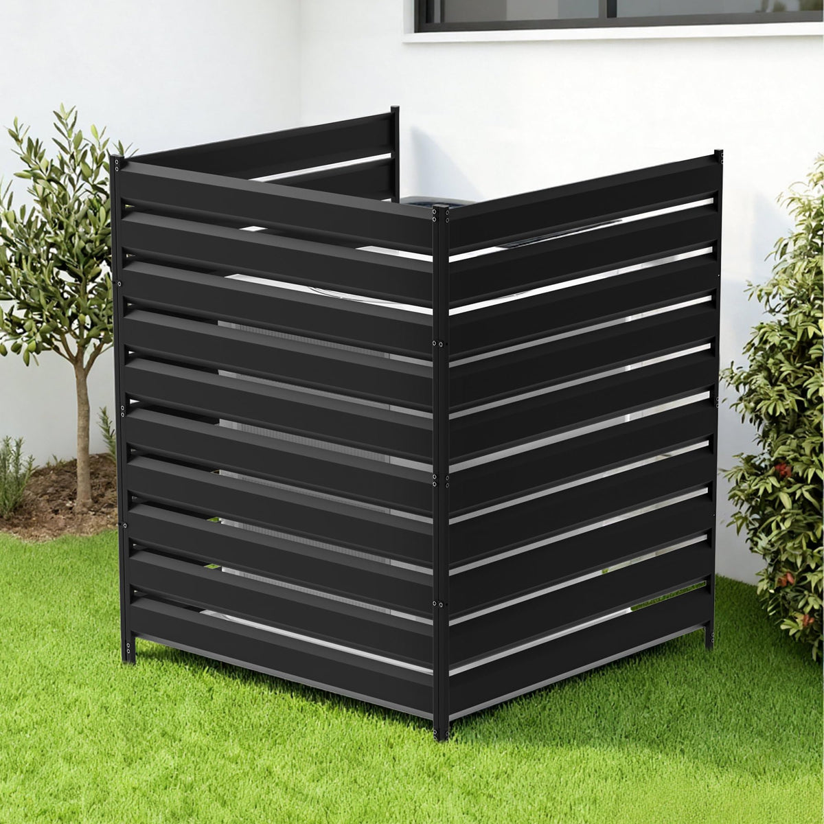 Nidouillet 3-panel air conditioner fence assembly for versatile privacy.