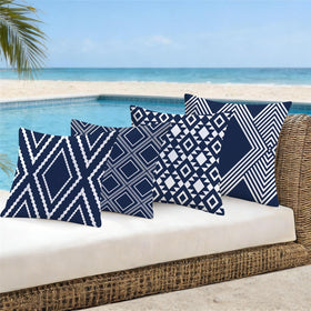 NIGHTWISH 4-pack outdoor pillow covers ready to refresh patio decor.