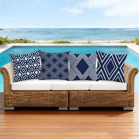 NIGHTWISH geometry double-sided pillow cover for versatile outdoor styling.