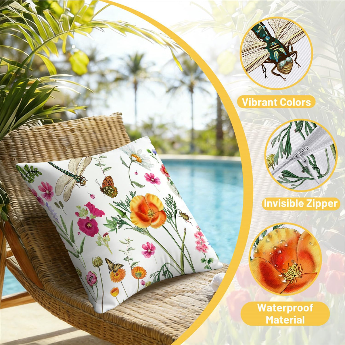 NIGHTWISH versatile indoor-outdoor pillow cover for living spaces