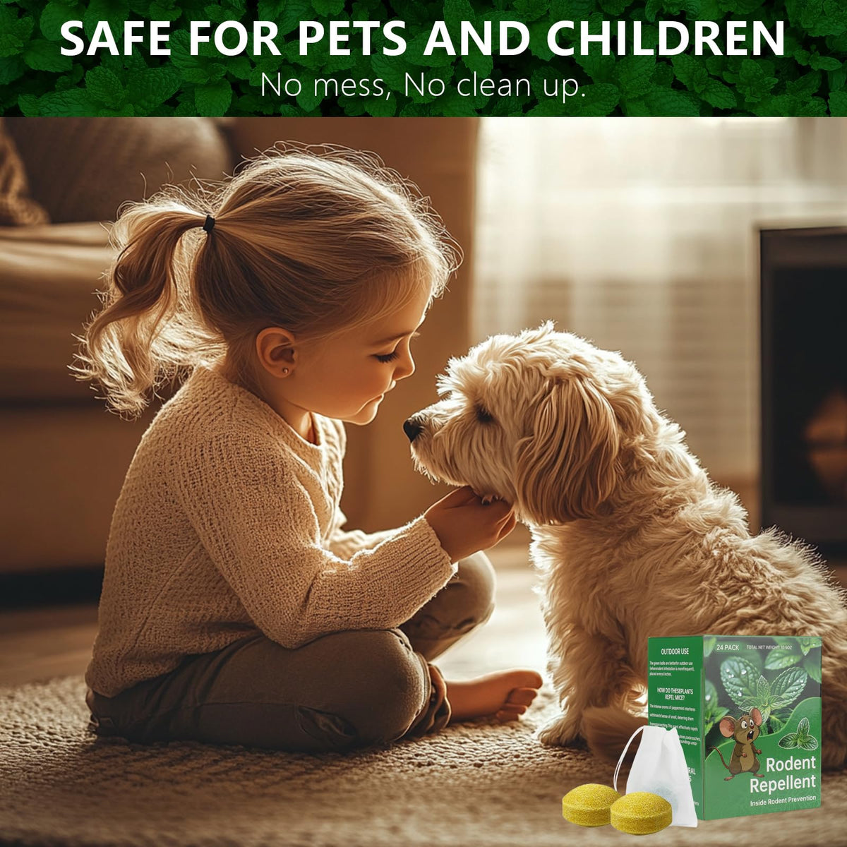 Nihasker pills placed near pantry deter pests with odor.