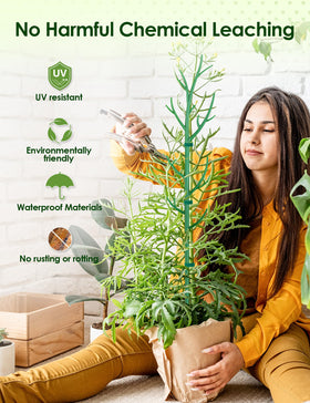NiHome sturdy stakes insert easily and stand firm for upright plant training