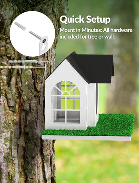NiHome heavy-duty chain enables secure hanging from a tree branch.