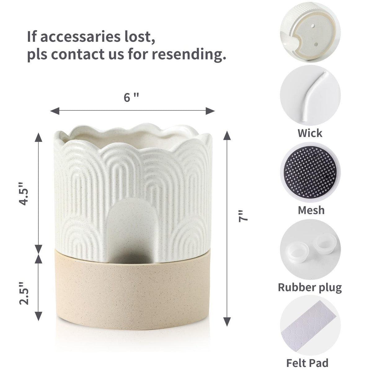 Nihow pot with side grooves showing easy refilling and maintenance