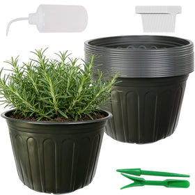 Niiiice 12-pack 5-gallon flexible plant pots for seed starting and transplantation.