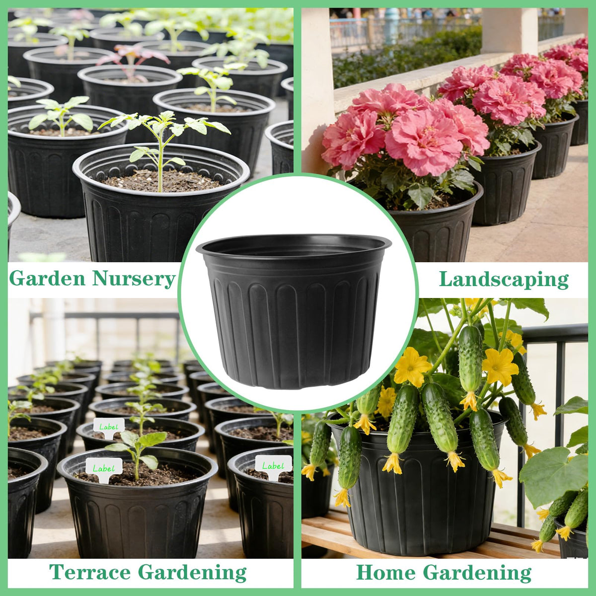 Niiiice stackable nursery pots save space when storing.