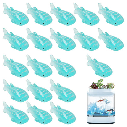 NIIIYTYB 20-piece whale figurines pack for fairy gardens and dioramas