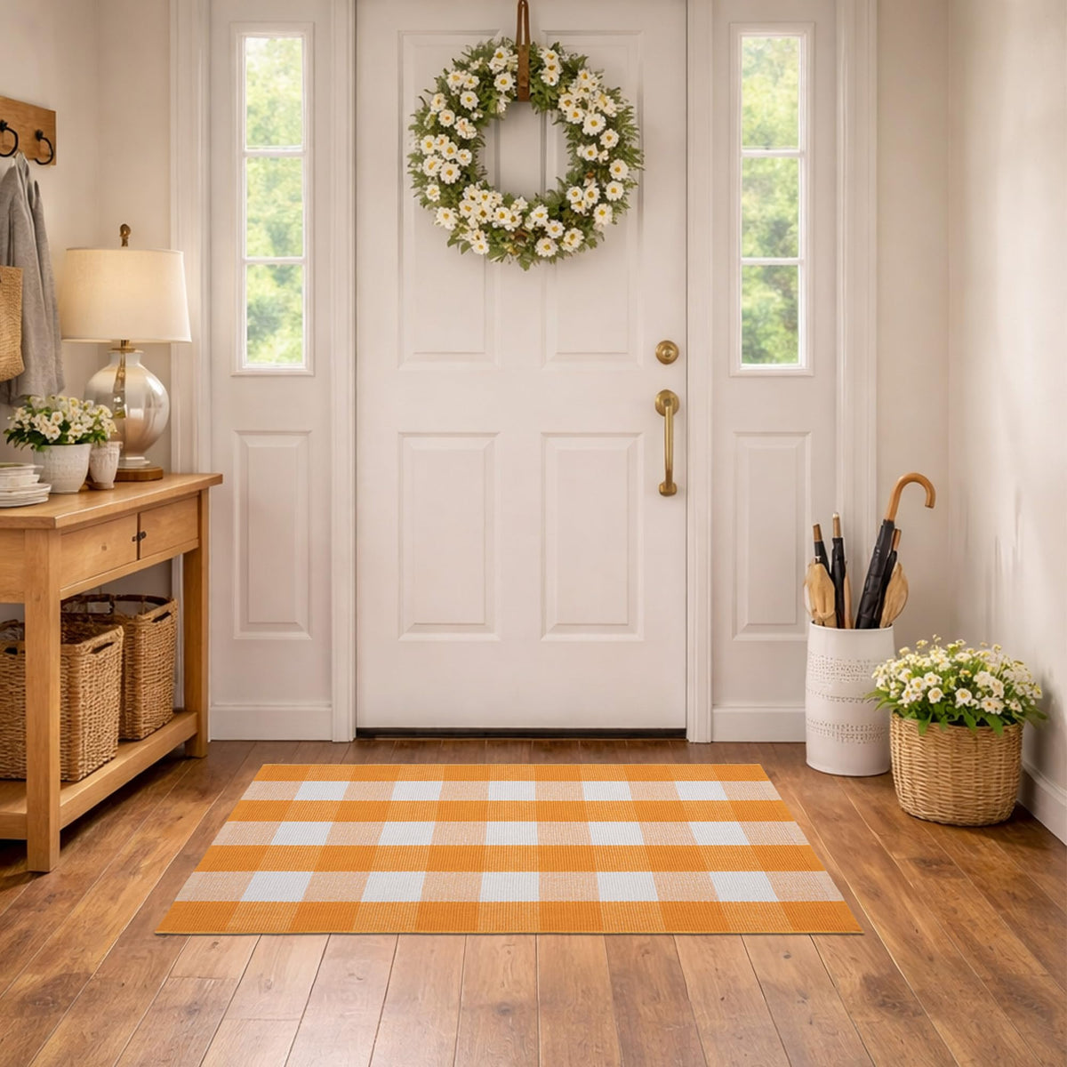 NIIKOOS cotton-blend-doormat closeup shows soft texture and quality fibers