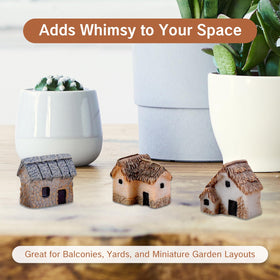 NIIIYTYB mini houses ideal for bonsai or terrarium plant displays.