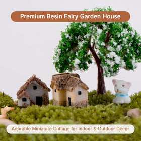 NIIIYTYB miniature cottages showcase realistic textures for garden or shelf displays.