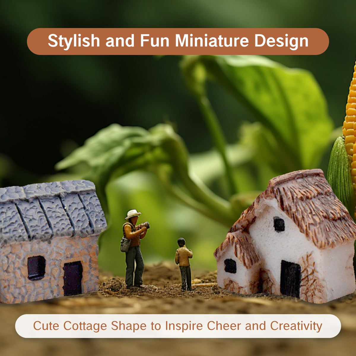 NIIIYTYB versatile terrarium decor pieces add whimsical charm to spaces.