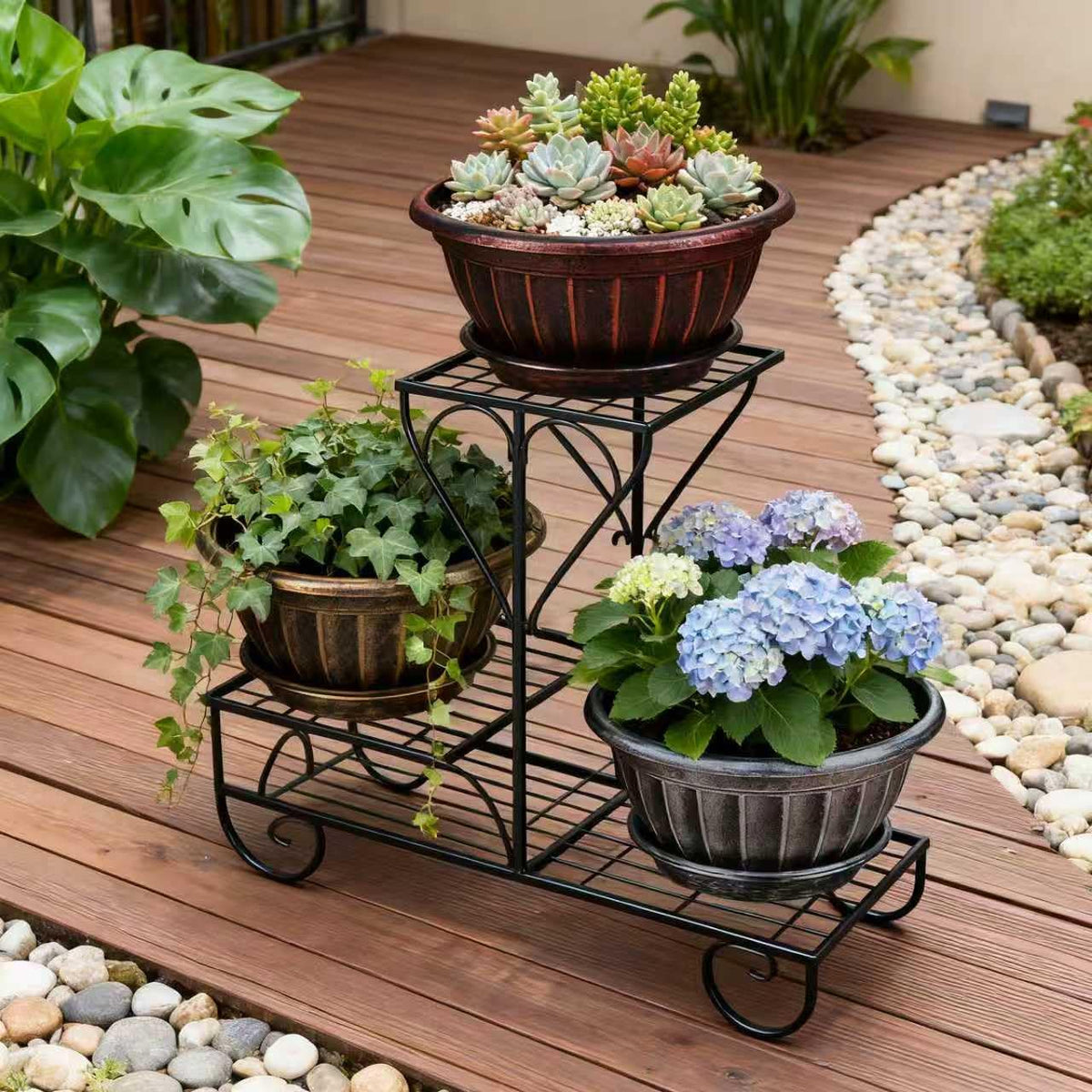NIKONIKO bottom supports for 12-inch pots providing stable 165 mm base