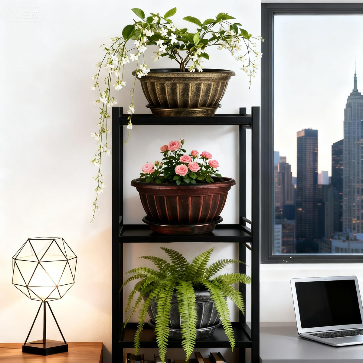 NIKONIKO 12-inch pot on a bright window sill display