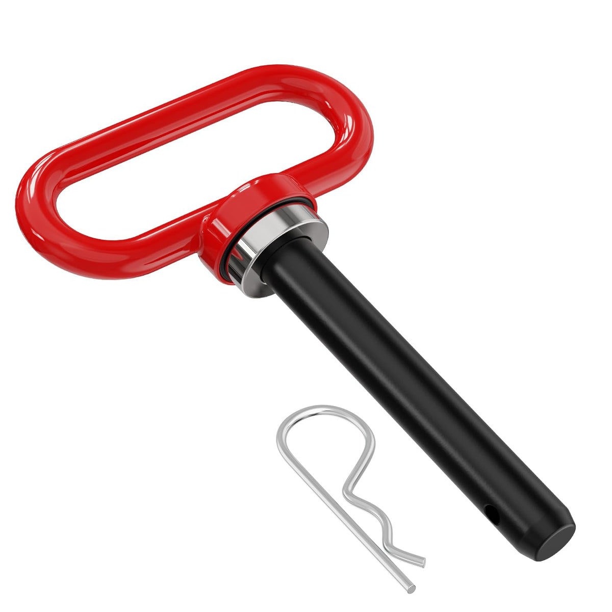 Nilight 58-inch magnetic hitch pin with strong ring magnet for tractors and mowers.