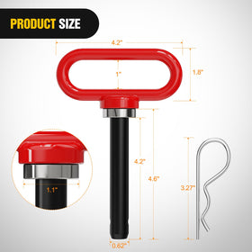 Nilight ring-magnet hitch pin demonstrates secure attachment for heavy-duty towing.