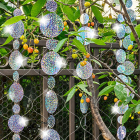 Nilioerup bird scare disc 40-inch length deters birds with reflective shimmer and wind movement