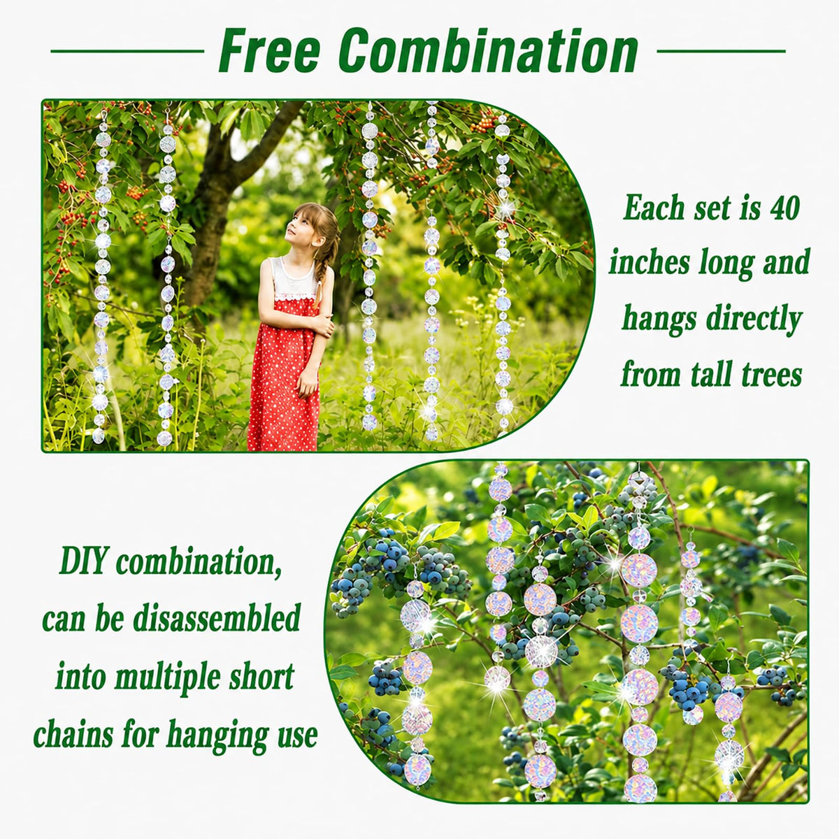 Nilioerup hanging disc with hooks enables easy multi-location installation in gardens