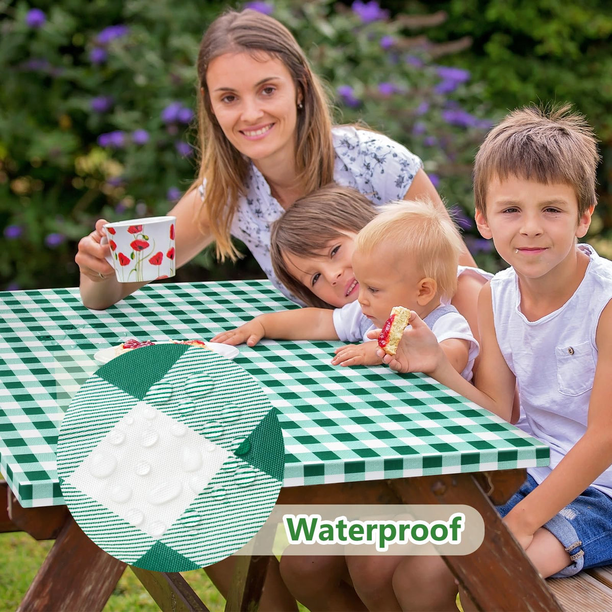 Nimalpal bench covers in green fit 12x72 benches, easy to clean