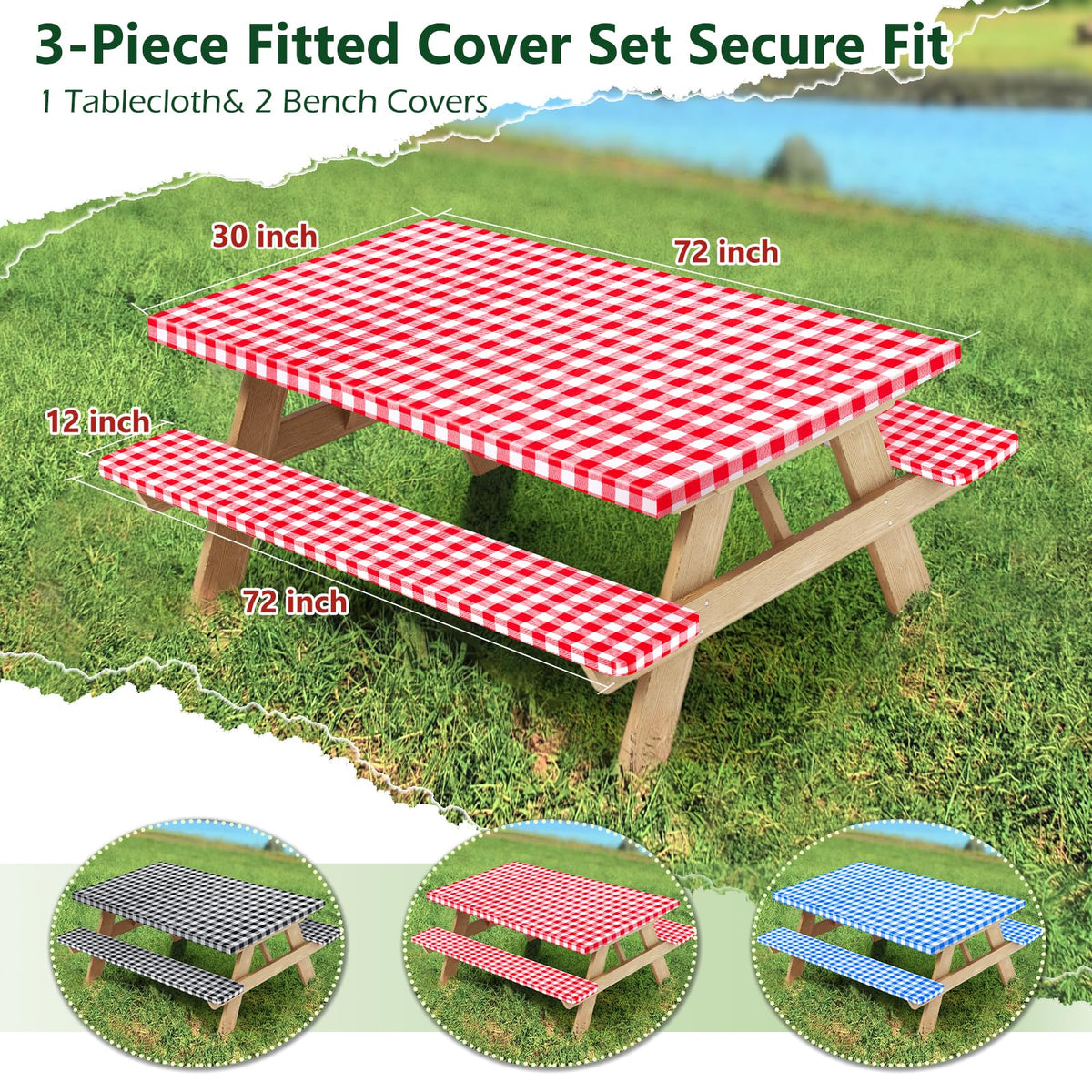Nimalpal bench covers 12x72 fit snugly to seat benches