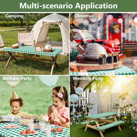 Nimalpal classic check pattern elevates outdoor dining aesthetics