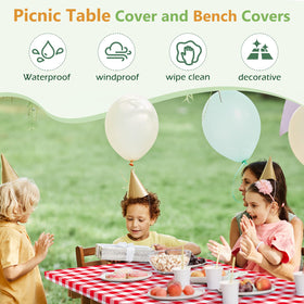 Nimalpal classic checked pattern enhances outdoor dining ambiance